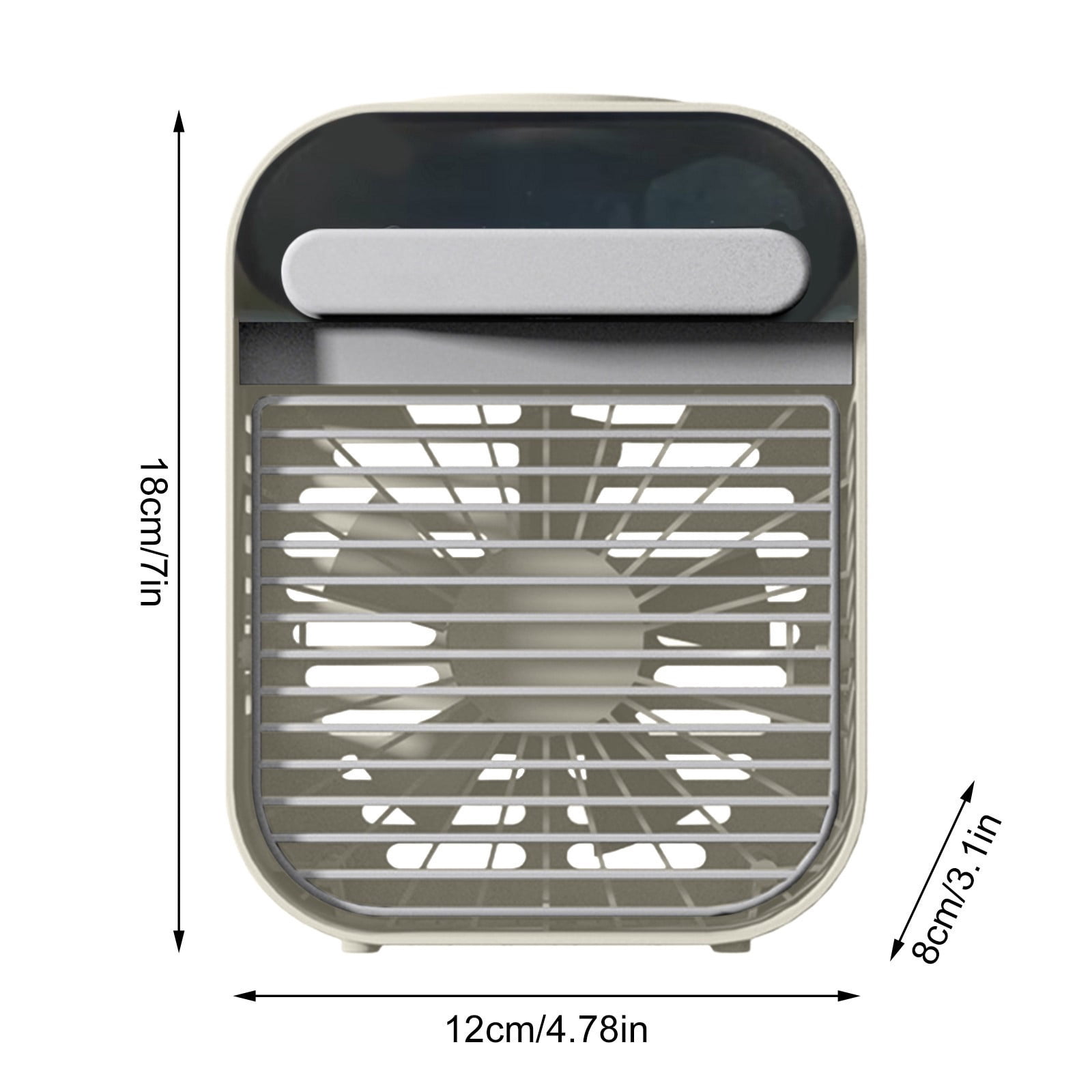 Evaporative Air Cooler, 3-IN-1 Swamp Cooler with Water Tank, Portable Cooling Fan, USB Charging Spray Cool Humidification Desktop Fan for Indoor, Home, Office, Kitchen, Bedroom