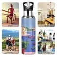 thumbnail image 7 of Yayeee 20oz Insulated Water Bottle Double Wall Stainless Steel with Flip Straw Lid, Purple Window Scene, 7 of 7