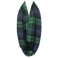 thumbnail image 2 of Wrapables® Plaid Print Infinity Scarf, Blue and Green, 2 of 4