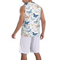 thumbnail image 2 of Naloa Butterfly Basketball Jersey Reversible Men's Mesh Athletic Sports Shirts Training Practice S-4XLSmall, 2 of 6