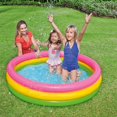 thumbnail image 1 of Piscina para bebé de 60cm/90cm/114cm, piscina inflable redonda de PVC de 3 colores con arcoíris, piscina pequeña con bomba para niños, piscina acolchada para niños, 1 of 8