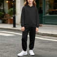 thumbnail image 6 of Gytharion 1Y-12Y Boys 2PC Crewneck Sweatsuits Kids Solid Color Casual Tracksuits Crewneck Long Sleeve Pullovers and Elastic Waist Cuffed Sweatpants Sports Jogging Suits, 6 of 8