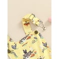 thumbnail image 6 of FEORJGP Kids Girls One-piece Overalls 1T 2T 3T 4T 5T 6T Toddler Baby Sleeveless Jumpsuits Shorts Farm Cow/Chicken Print Shortall Straps Buttons Pocket Little Girl Fashion Cute Summer Clothes, 6 of 8
