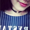 thumbnail image 2 of Hebilla De Las Mujeres Rivet Chain Punk Gothic Collar de material cuero Collar Gargantilla, 2 of 6