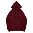 thumbnail image 5 of Inglocry Oversized Hoodies for Women 2026 Cute Hoodie Plus Size Plain Basic Soft Sweatshirts Tops Fall Winter Trendy Outfits Wine 4XL, 5 of 5