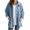 Blue, variant on Jacket Women Fall Winter Long Sleeve Casual Button Down Collared Bed Jackets Fuzzy Warm Coat Outerwear
