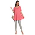 thumbnail image 4 of Womens Short Sleeve Casual Loose Fit Flare Swing Tunic Tops Basic T-Shirt Plus Size, 4 of 6