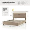 thumbnail image 2 of Furniture of America Zorva Full Platform Bed with Storage Drawers, Light Brown, 2 of 19