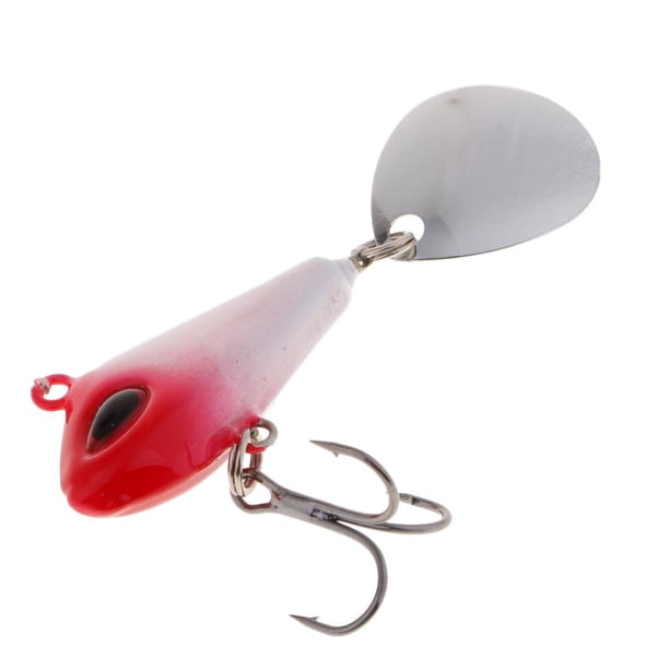 Señuelo Spinbait Metal Artificial Lentejues Rígidas Pesquería Pesca Estanque Mar Rosado Baoblaze Cuchara de pesca señuelo