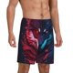 thumbnail image 2 of Balery Cool Wolf Head Pantalones cortos de pijama de punto de algodón para hombre con cinturilla y bolsillos-4X-Large, 2 of 6
