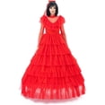 thumbnail image 2 of Lydia Bride Costume Plus Size Red Party Ball Gown Wedding Dress for Women, 2 of 7