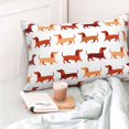 thumbnail image 4 of Pofeuu Dachshund Walking Print Polyester Microfiber Plush Pillowcases, Super Soft and Cozy Pillow Case Covers with Envelop Closure（Pillow core not included）-20"x30", 4 of 6