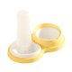 thumbnail image 1 of Cuencos 2 en 1 para perros y gatos, cuencos para agua y comida, cuencos para comida húmeda y seca, platos para perros pequeños Amarillo, 1 of 9