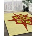 thumbnail image 2 of Ahgly Company Indoor Round Patterned Papaya Orange Area Rugs, 5' Round, 2 of 6