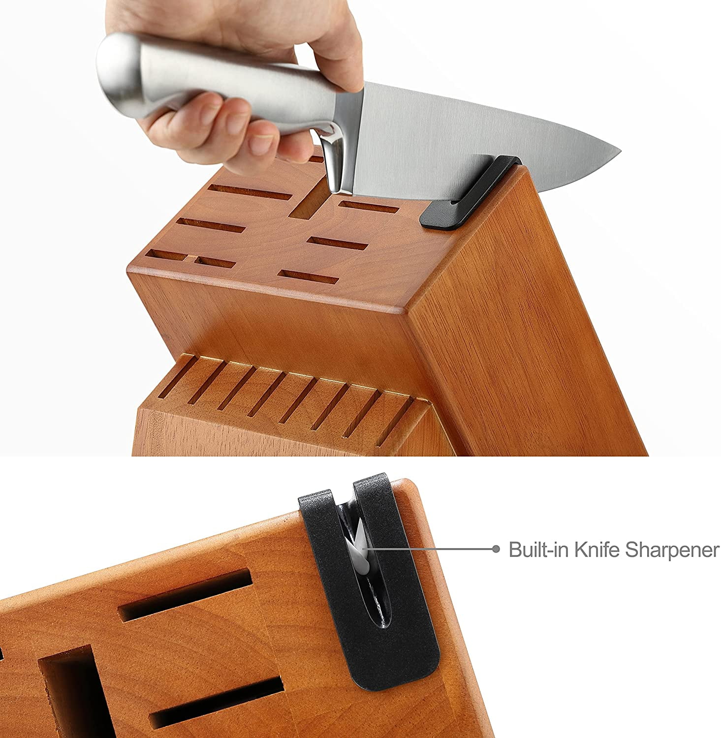  McCook® Knife Sets,German Stainless Steel Kitchen Knife Block  Set with Built-in Sharpener: Home & Kitchen