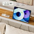 thumbnail image 2 of YOEEMZ Twin Daybed with Trundle, Metal Frame with Upholstered Headboard, Storage Shelf & LED, White, 2 of 8