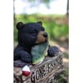 thumbnail image 4 of Hi-Line Gift Ltd. Black Bear W/Gone Fishing Sign, 4 of 8