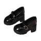 thumbnail image 2 of Zapatos de tacón alto a escala 1/4, coordinación de moda, hechos a mano en cuero PU. negro, 2 of 9