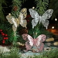 thumbnail image 3 of Diceymbol Christmas Decorations Butterfly Christmas Tree Hanging Ornaments Glitter Simulation Butterfly Scene Atmosphere Decoration Decorative Butterflies Living Room Decoration, 3 of 6