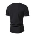 thumbnail image 4 of Camisas Cuello De Hombre Moda de primavera y verano para hombre, camisa informal de manga corta con cuello levantado, camisetas transpirables para hombre (Black, L), 4 of 5