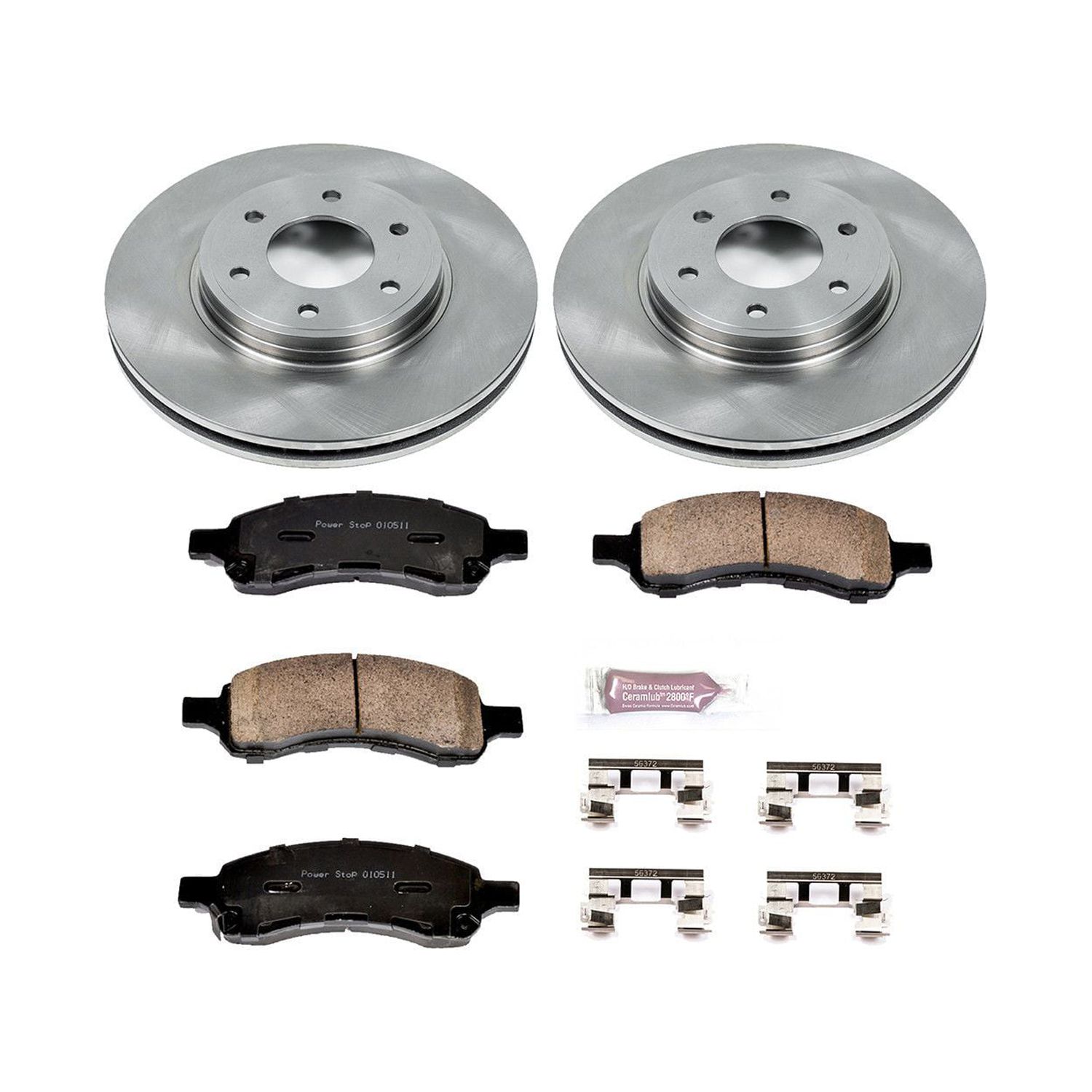 Power Stop Front Stock Replacement Brake Pad and Rotor Kit KOE1453