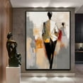 thumbnail image 4 of Textured wall art, male oil painting, modern abstract, abstract painting palette knife art, unique artwork,137*91cm (54*36) inches, unstretched frameless, 4 of 5
