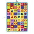 thumbnail image 3 of 81 X 57 Inches Tufted Loom Kids Room Rug with Alphabets Print, Multicolor - Saltoro Sherpi, 3 of 3
