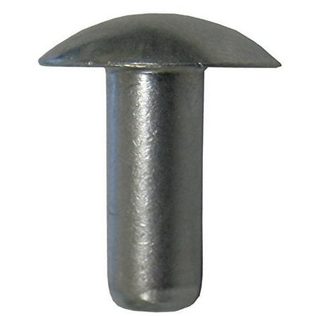 

- (3/16 Diameter X 3/8 Length) Solid 1100F Aluminum Brazier Head Rivet Plain Finish (Pack of 1 LB - Approximately 500 Pieces)