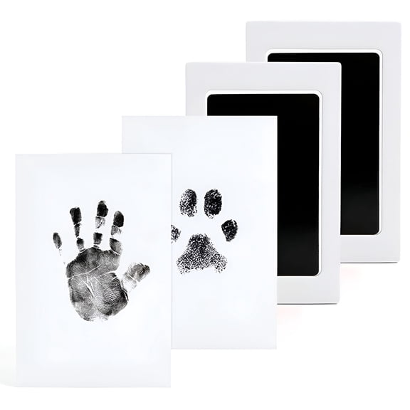 CCOCC Baby Handprint and Footprint Kit for Newborn 0-6 Months,Baby Footprint Kit,Paw Print Kit for Dogs and Cats,Clean Touch Ink Pad,2 pcs