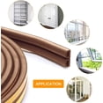 thumbnail image 5 of Tira de sellado de 20 m, burlete autoadhesivo para puerta de ventana resistente a la intemperie (marrón) oso de fresa Electrónica, 5 of 5
