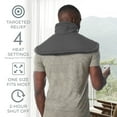 thumbnail image 4 of Pure Enrichment PureRelief Neck & Shoulder Heating Pad - 4 Heat Settings, Auto Shut-Off, Universal Fit, Magnet Closure, Soft Micromink, Storage Bag, 5-Year Warranty, Machine Wash (Charcoal Gray), 4 of 9