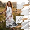 thumbnail image 7 of FOR U DESIGNS Cherry Blossom Mountain Sun Print Couples Matching Clothes Linen-Like Men's Button Down Shirt and Women's Sleeveless Sundress with Pockets for Party, 7 of 7