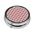 thumbnail image 2 of ZICANCN Round Pill Box Organizer with 3 Compartment, Patriotic Stars 4th of July Flag Portable Travel Pill Cases for Pocket or Purse, 2 of 6