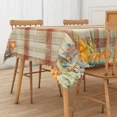 thumbnail image 6 of Duangreer Rectangle Tablecloth, Retro Pumpkin Star Pattern, Washable Table Cover with Waterproof Wrinkle Resistant for Restaurant Picnic Indoor Outdoor, 60 x 84 Inch, 6 of 6