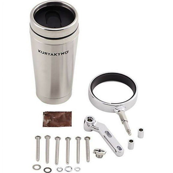 Kuryakyn 1463 Drink Holder with Mug for Cluth & Brake, Chrome