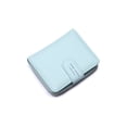 thumbnail image 1 of Sonducket Cartera de cuero para mujer, tarjetero, tienda de viajes, recibos, monedas, billetes, monedero de almacenamiento, regalo de bolsillo portátil Carteras Verde claro Sonducket AP011561-03, 1 of 6
