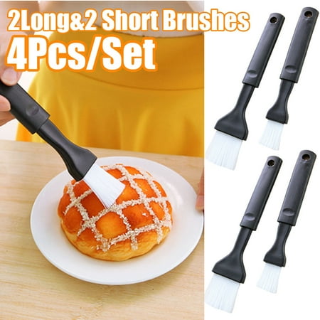 

Vnanda 4Packs Pastry Brushes Basting Oil Brush with Boar Bristles and Beech Hardwood Handles Barbecue Oil Brush for Spreading Butter Cooking Baking Brush