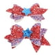 thumbnail image 2 of 1 par de pasadores con lazos patrióticos: pinzas para el cabello del Día de la Independencia para mujeres y niñas, accesorios para el cabello con estrellas y lazos, decoraciones navideñas del 4 de j, 2 of 4