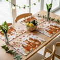 thumbnail image 5 of Fall Placemats Set of 2, Thanksgiving Autumn Farmhouse Wood Grain Washable Wipeable Table Mats for Dining Tables, Indoor Outdoor Kitchen Place Mats for Holiday Party Table Decor, 5 of 9