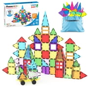 PicassoTiles Magnetic Tiles for Kids with Tote Bag – 101PCS STEM Building Blocks Set, Educational Construction Toy, Creative Learning Magnet Kit