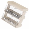 thumbnail image 1 of Plastic TeaBag Storage, Tea Caddy Box Containers Rack Shelf with Partition for Coffee Sugar Packets Capsule, Multilayer Countertop Organizer Holder for Kitchen Pantry Cabinet Bar, 1 of 7