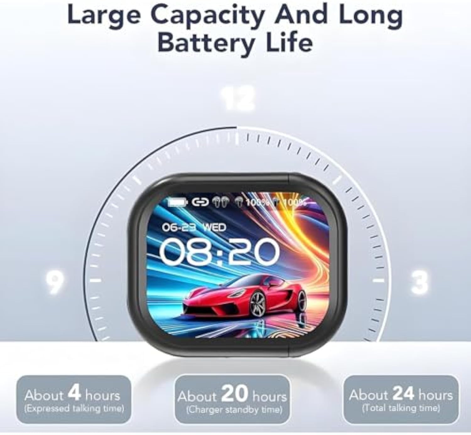 2PCS Ne20 Earbuds, NE20 Wireless Headphones, Ne20 Translation Earbuds, with 140 Language AI Translator Real Time, Bluetooth 6.0 Earphone, LCD Touch Screen, IPX6 Waterproof for Travel Business