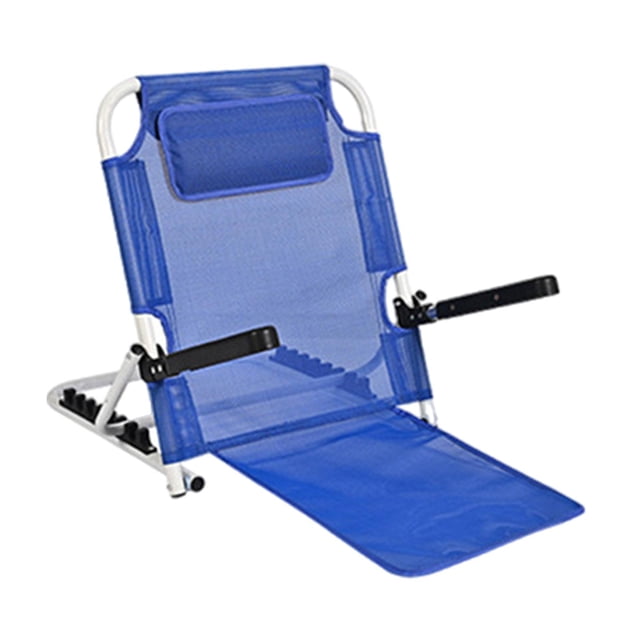 GUOOL Support de Dossier de Lit Angle Ajustable Pliant avec Accoudoirs Assis Dos Appui Bleu Foncé