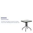 thumbnail image 4 of Flash Furniture 23.5'' Square Tempered Glass Metal Table, 4 of 5