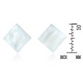thumbnail image 4 of Geometrical Blue Rhombus Natural Shell Sterling Silver Stud Earrings, 4 of 5