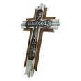 thumbnail image 3 of Rustic Western Faux Wood Blessed Faith Love Hope Family Grace Layered Wall Cross, 3 of 9