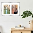 thumbnail image 5 of Stainless Steel Silver Wood Finish Collage Frame - White Mat, Holds Two 5x7 Photos , UV Resistant, 5 of 8