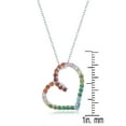 thumbnail image 2 of La Preciosa Sterling Silver Rainbow CZ Open Heart 16+2’’ Necklace, 2 of 4