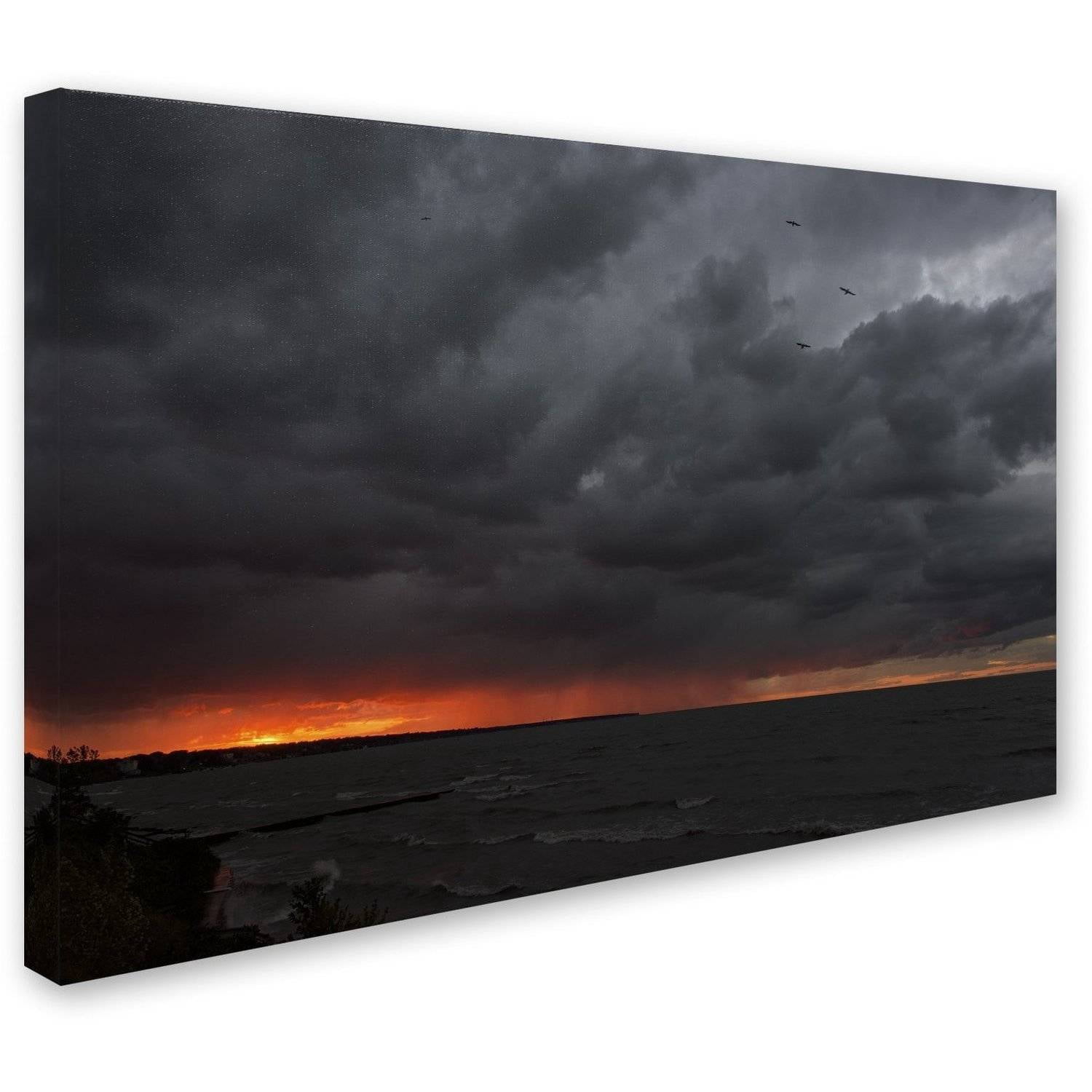 Trademark Fine Art "Stormy October Sunset" Canvas Art by Kurt Shaffer