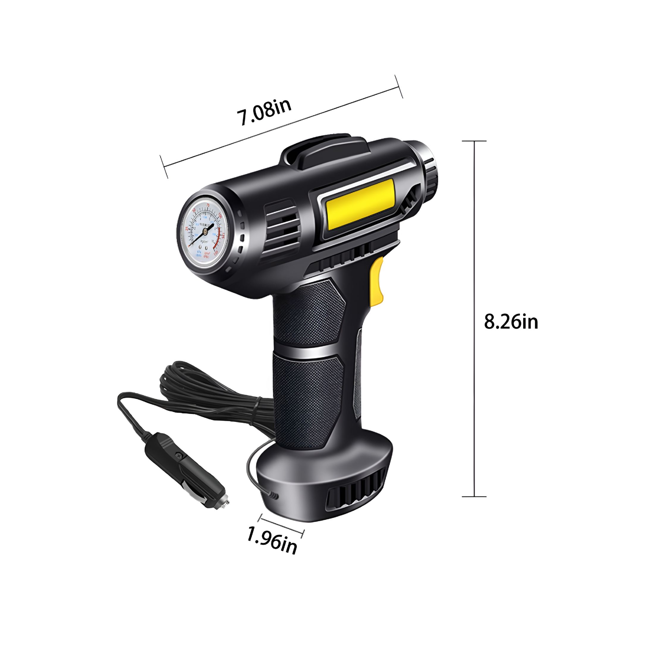 ZEPARO 150PSI Tire Inflator Portable Air Compressor Air Pump For Car Tires 12V Auto Tire Pump With Digital Pressure Gauge With Emergency LED Light
